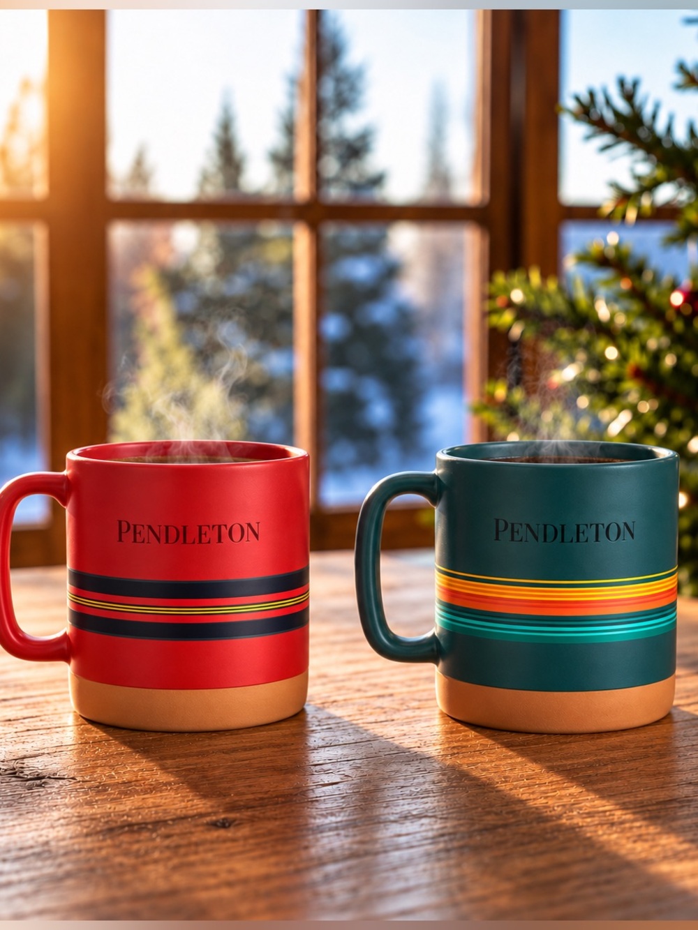 Pendleton set of (4 ) 18 oz National Parks collection stoneware mugs